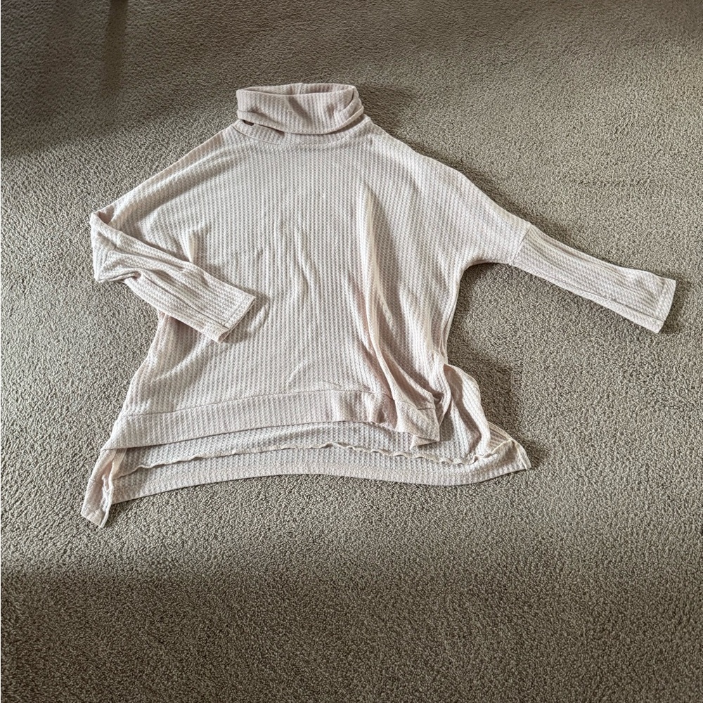 Cream Oversized Cowl Neck Sweater